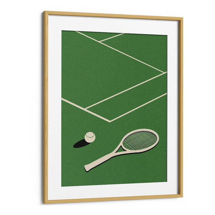 Rosi feist lawn tennis club Sports Art Artwork in Oak Wood Frame With Mount