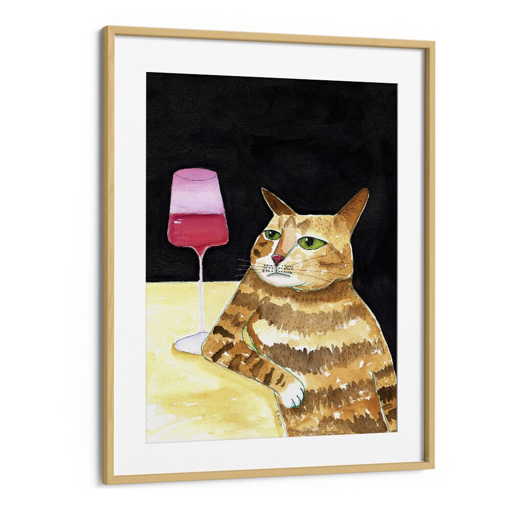 CAT FRIDAY NIGHT DRINKS WINE FUNNY CAT HUMOUR