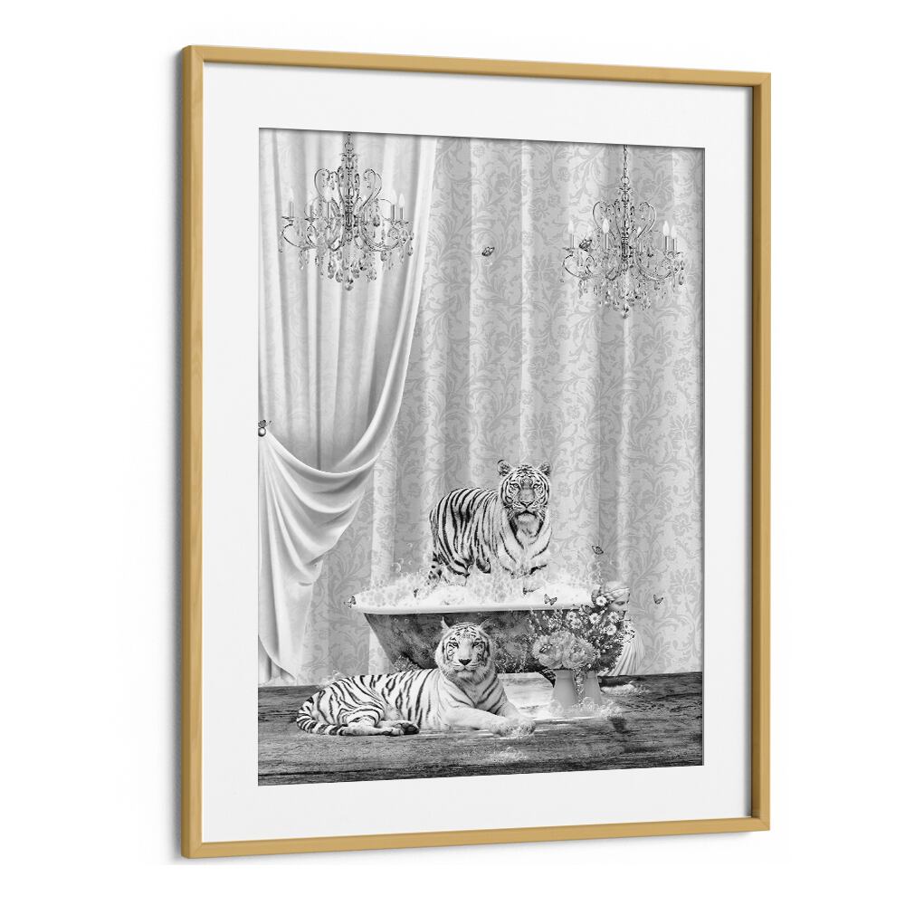 Quotes painting - WHITE TIGERS A BUBBLES BLACK A WHITE by Asianmonk