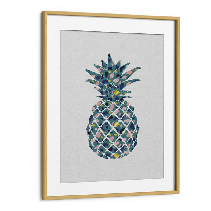 kitchen painting - TEAL PINEAPPLE by Asianmonk