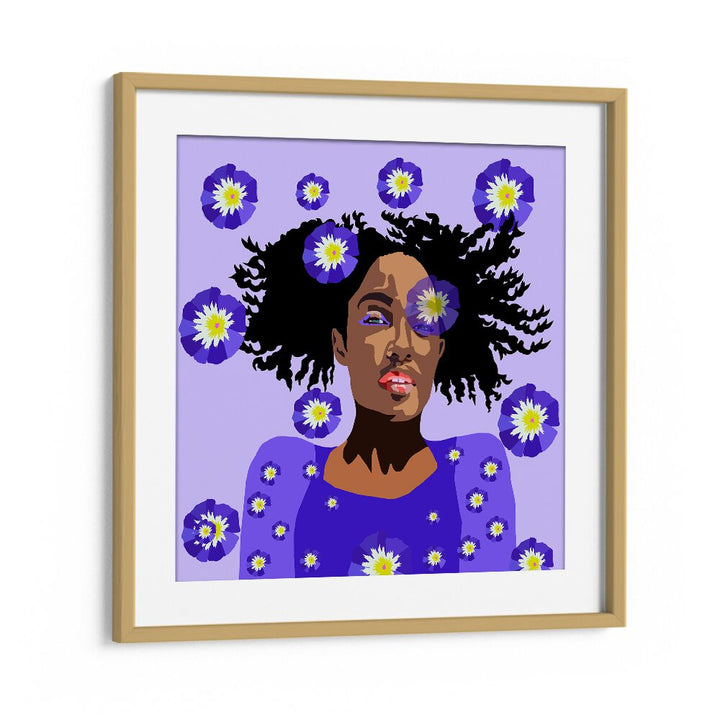 Lynnda Rakos painting - GIRL IN PURPLE by Asianmonk