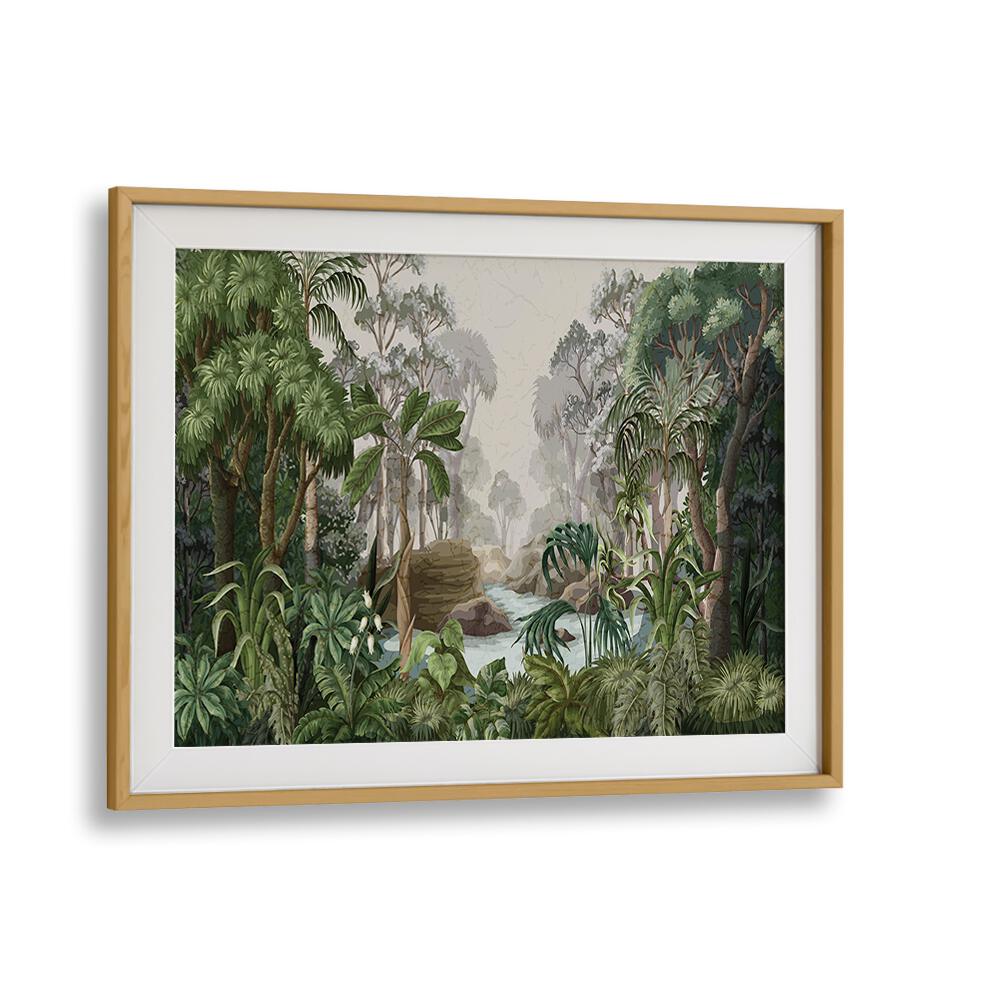 kids painting - JUNGLE LANDSCAPE BOTANICAL FLOWER PAINTINGS by Asianmonk