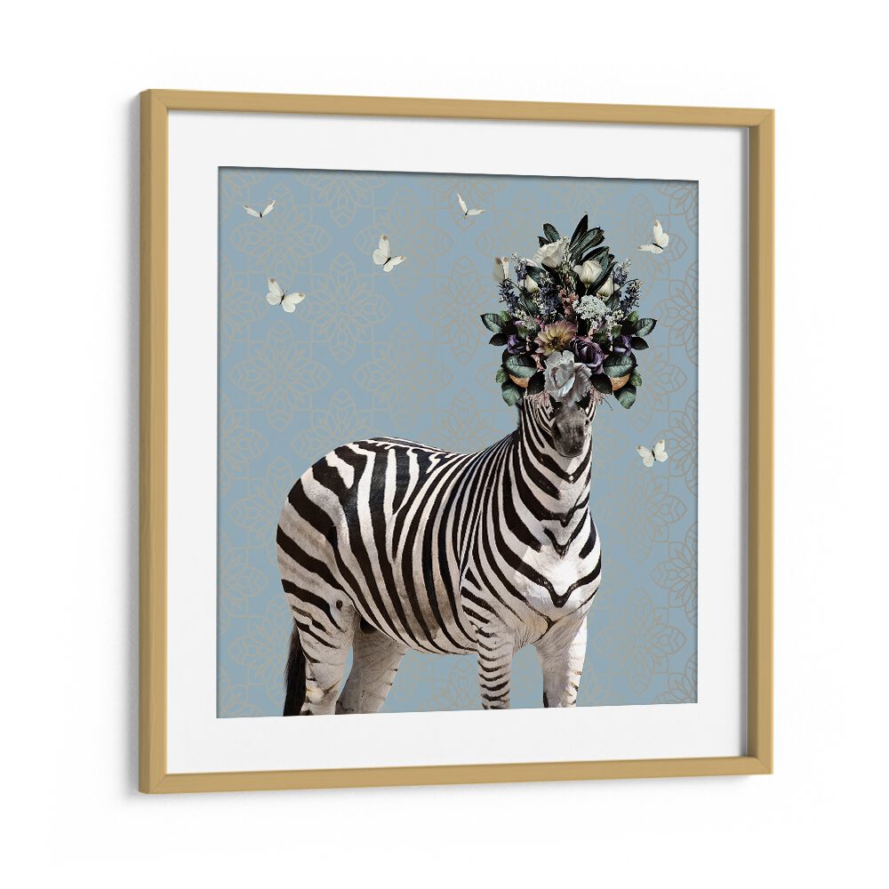 Juliya painting - SPRING FLOWER BONNET ON ZEBRA by Asianmonk