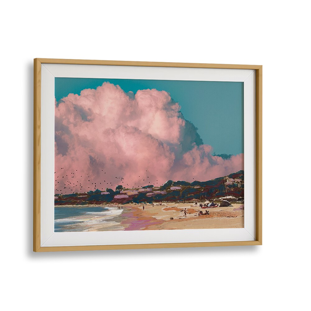 COASTAL PINKS & BLUES , BEACH PAINTINGS