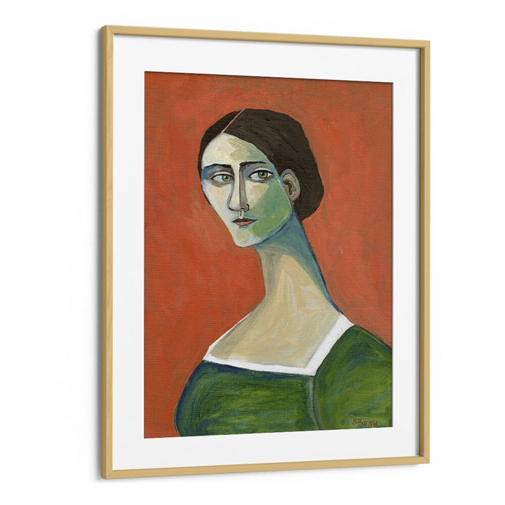 Vintage painting - VINTAGE WOMAN IN GREEN by Asianmonk