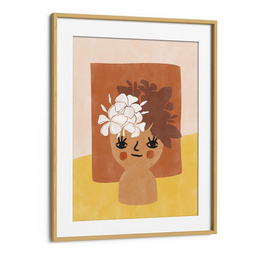 HAPPY FLOWER POT BY ELENA RISTOVA, GEOMETRIC ART PRINTS