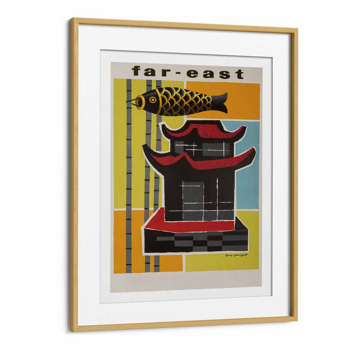 Retro Vintage Travel painting - FAR EAST by Asianmonk