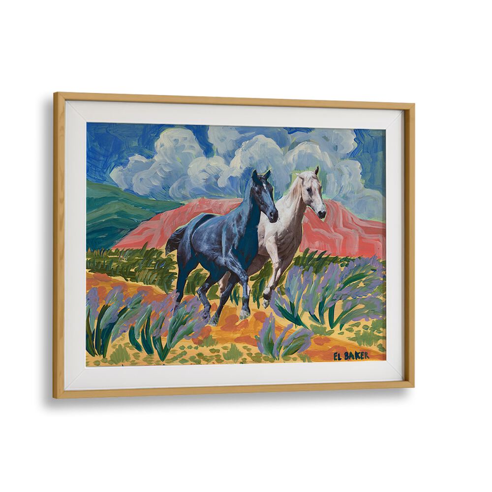 Stunning WATCH THEM RIDE, ANIMAL PAINTINGS featuring vibrant horses in motion, perfect for enlivening your space.