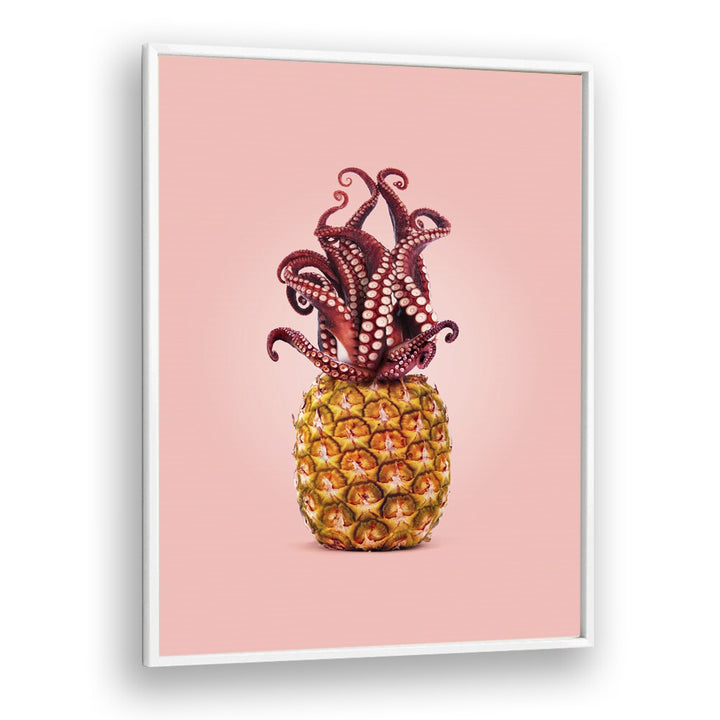 octopus pineapple kitchen posters kitchen art prints in White Plain Frame