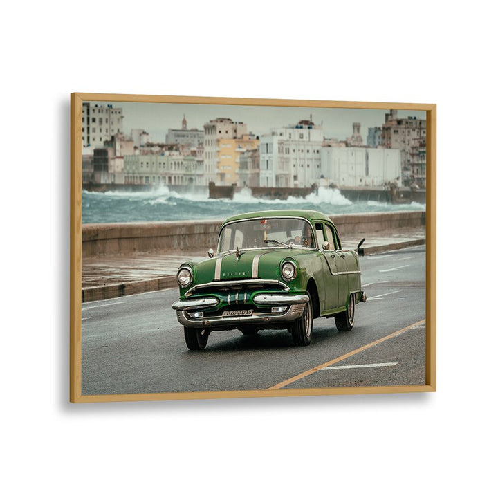 old car car poster in Oak Wood Plain Frame