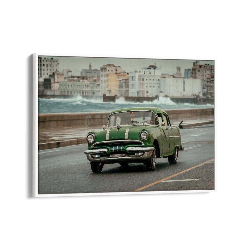 old car car poster in White Floater Frame