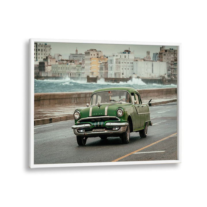 old car car poster in White Plain Frame