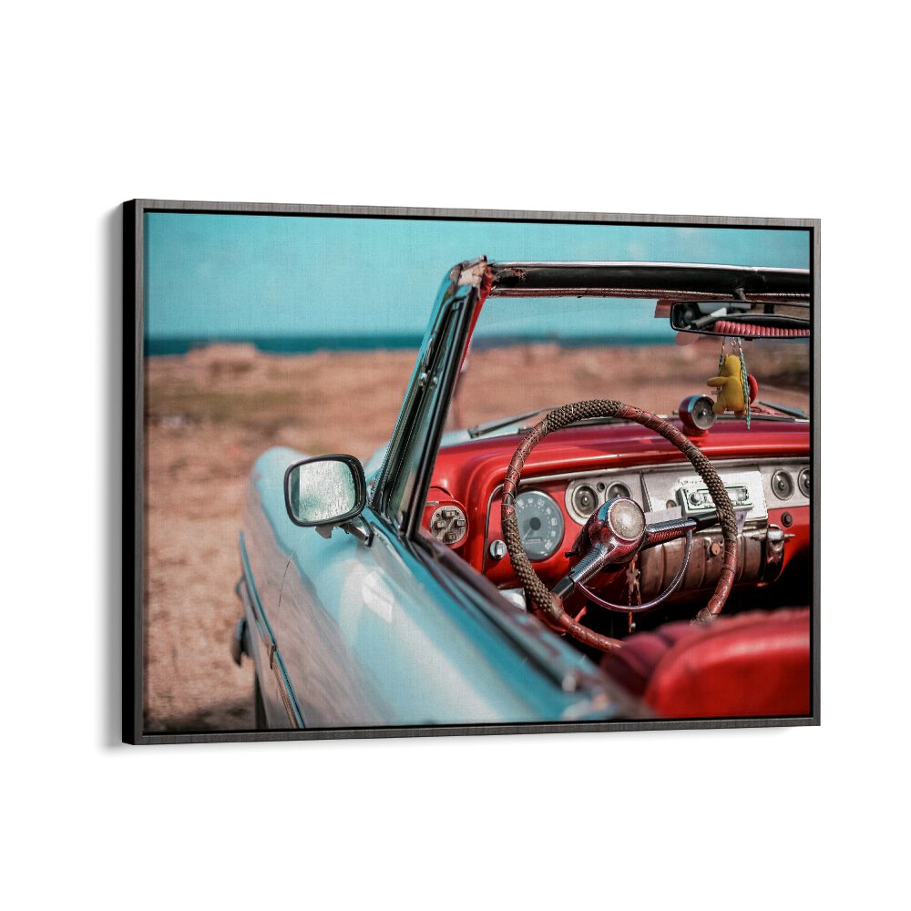 old havana car poster in Black Floater Frame