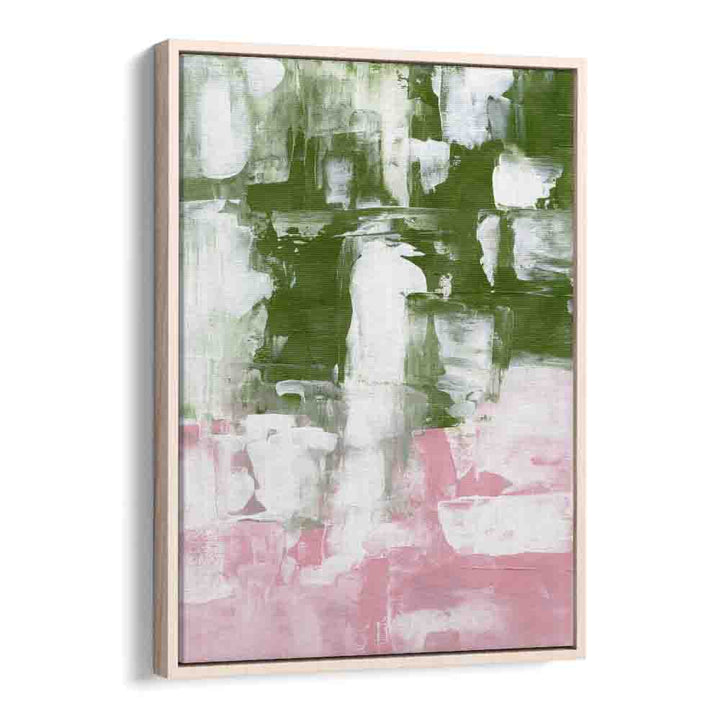 olive pink by ejaaz haniff abstract art prints in Oak Wood Floater Frame