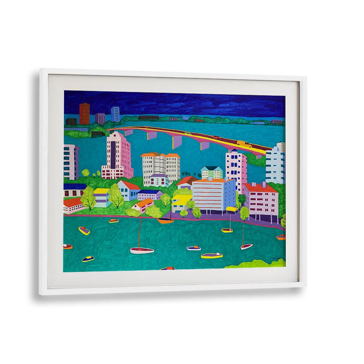 on the way to st armands landscape art prints in White Frame With Mount