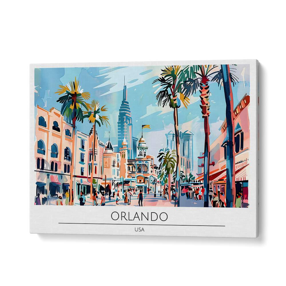 orlando city-usa travel posters in Gallery Wrap