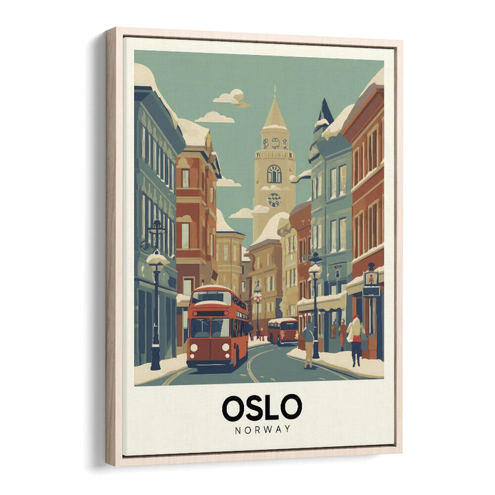 oslo-norway I travel posters in Oak Wood Floater Frame