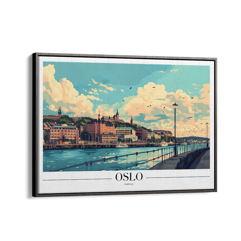 oslo-norway II travel posters in Black Floater Frame