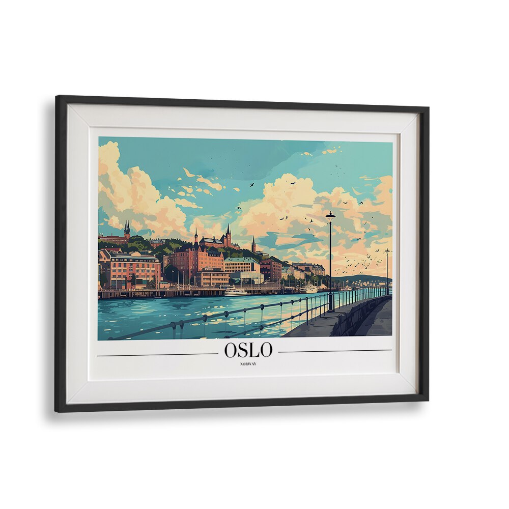 oslo-norway II travel posters in Black Frame With Mount