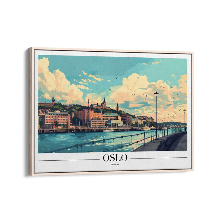 oslo-norway II travel posters in Oak Wood Floater Frame