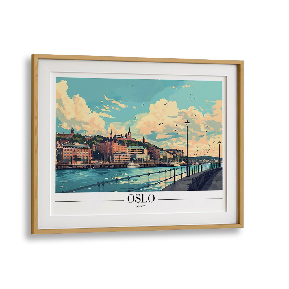 oslo-norway II travel posters in Oak Wood Frame With Mount