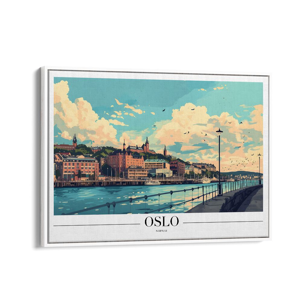 oslo-norway II travel posters in White Floater Frame