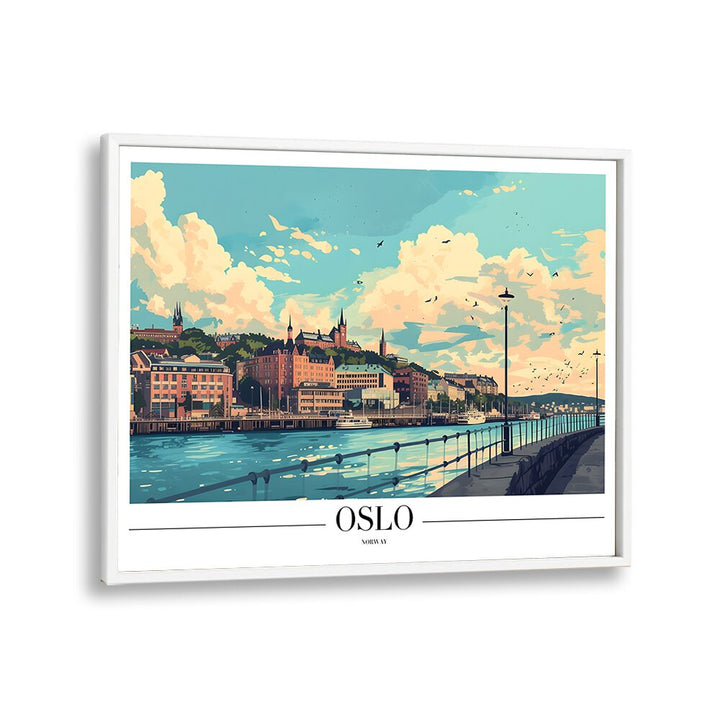 oslo-norway II travel posters in White Plain Frame