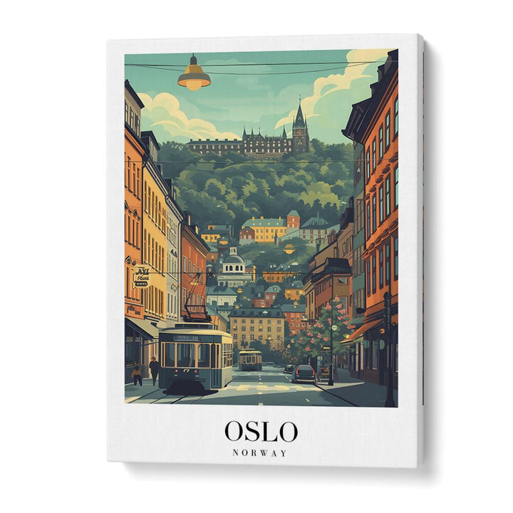oslo-norway travel posters in Gallery Wrap