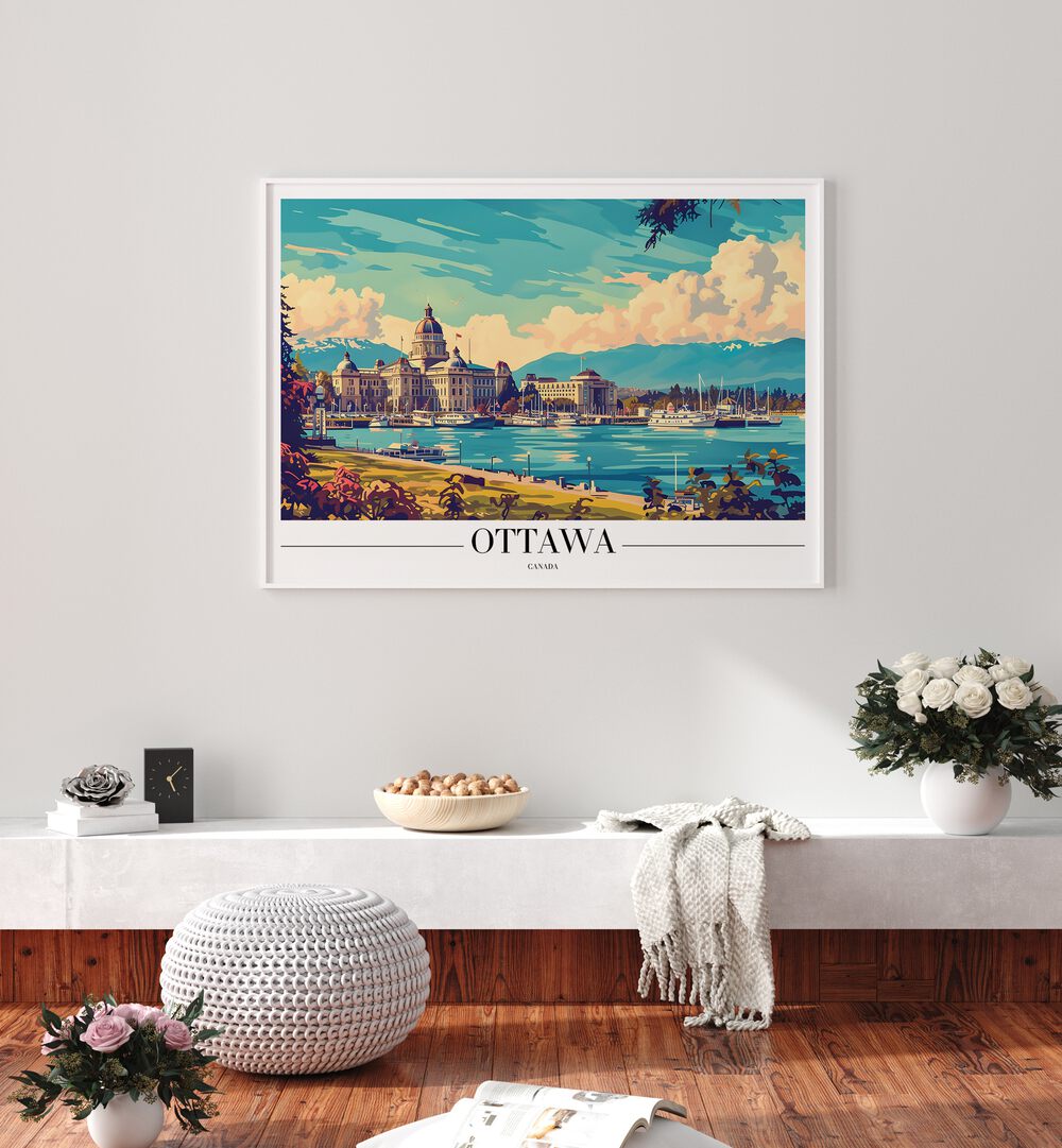 ottawa-canada II travel posters Artwork III placed on a Wall 