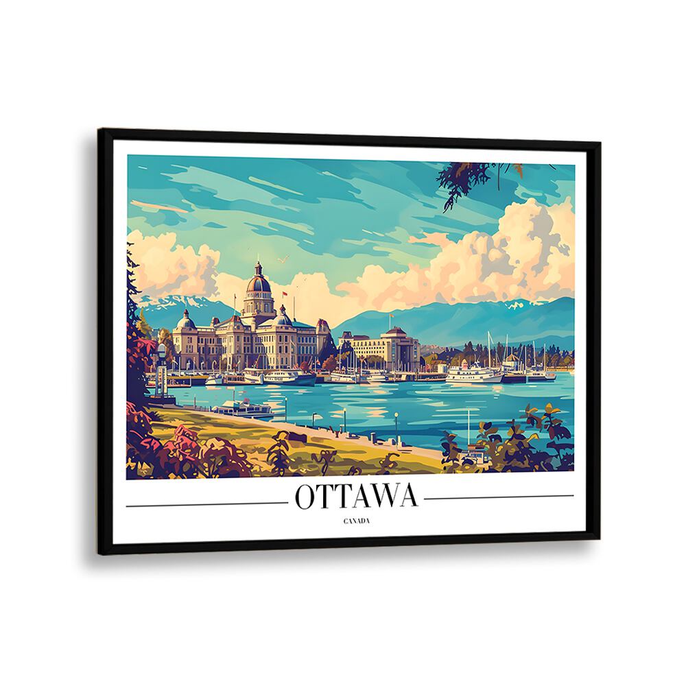 ottawa-canada II travel posters in Black Plain Frame