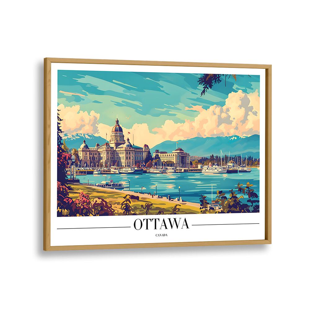 ottawa-canada II travel posters in Oak Wood Plain Frame