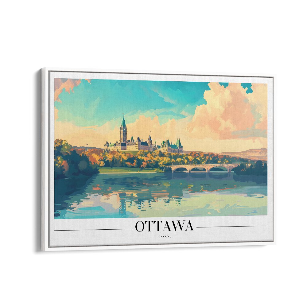 ottawa-canada II travel posters in White Floater Frame