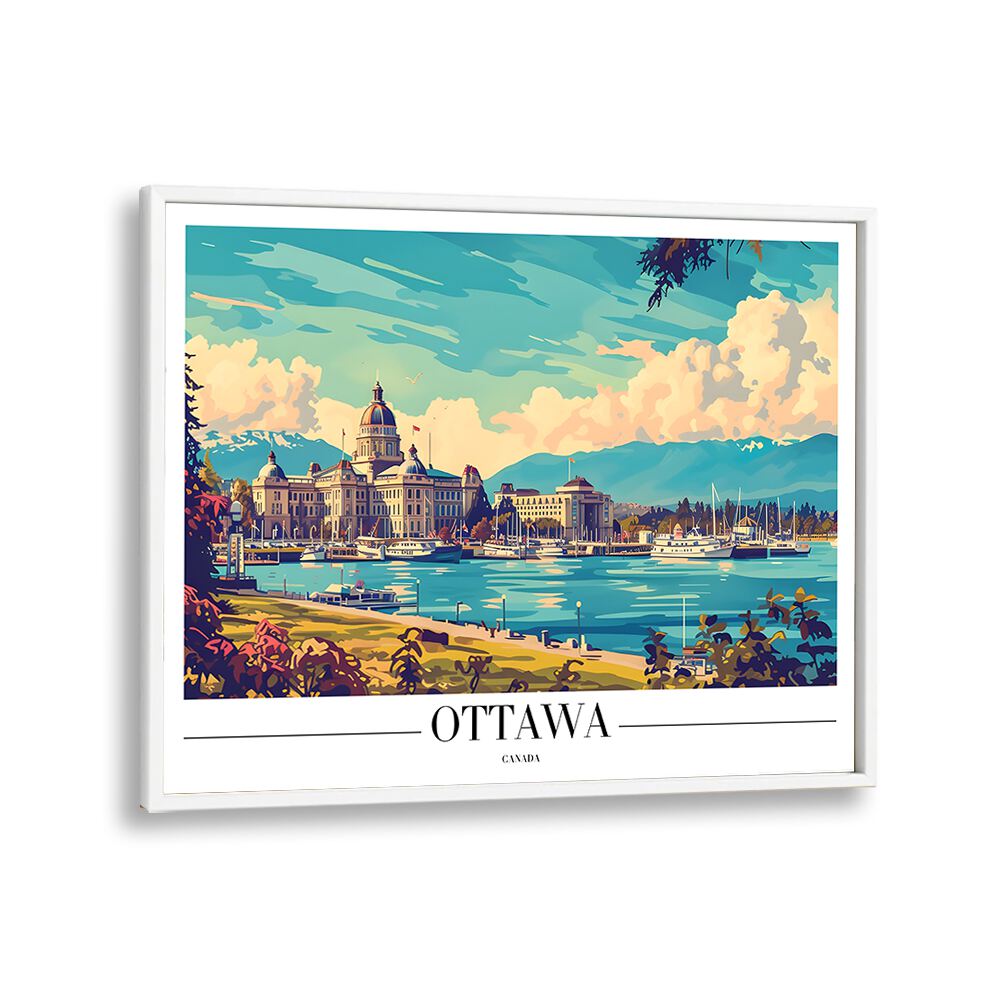 ottawa-canada II travel posters in White Plain Frame