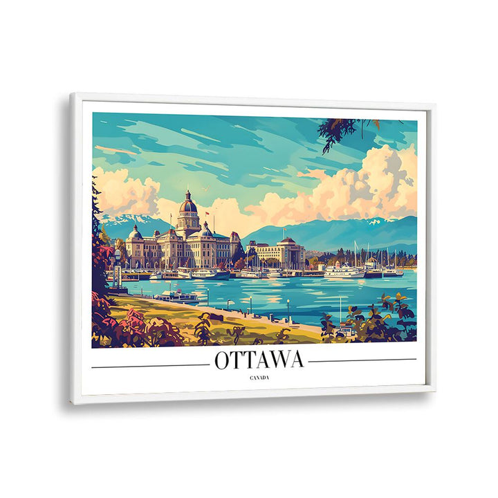 ottawa-canada II travel posters in White Plain Frame