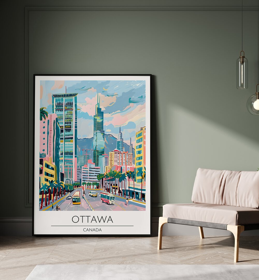 ottawa-canada travel posters Artwork I placed on a Wall