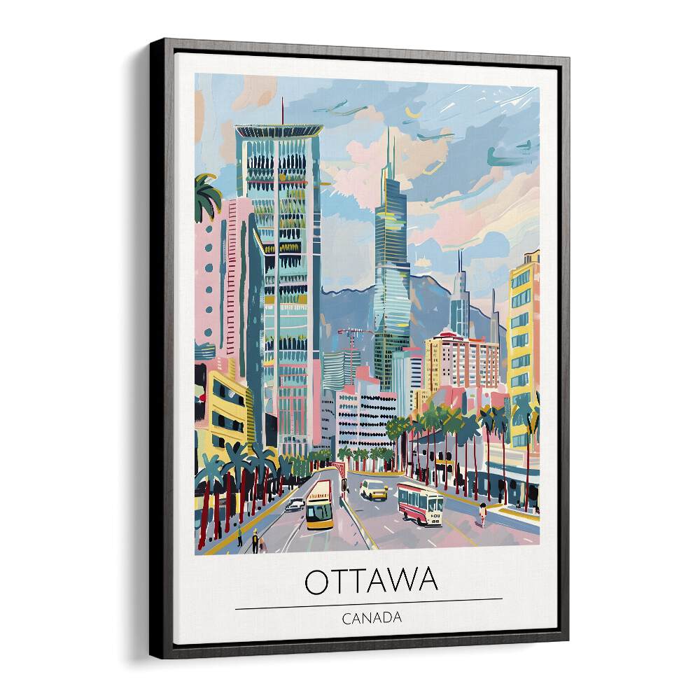 ottawa-canada travel posters in Black Floater Frame