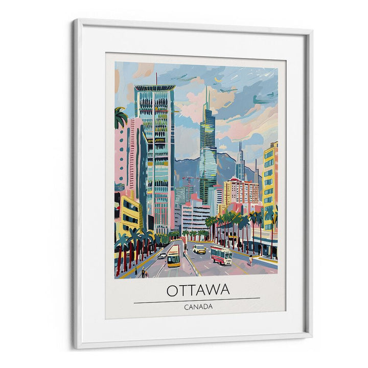 ottawa-canada travel posters in White Frame With Mount