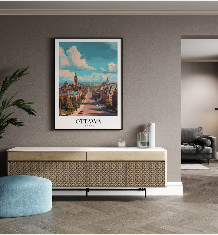 ottawa capital city-canada I travel posters Artwork III placed on a Wall 