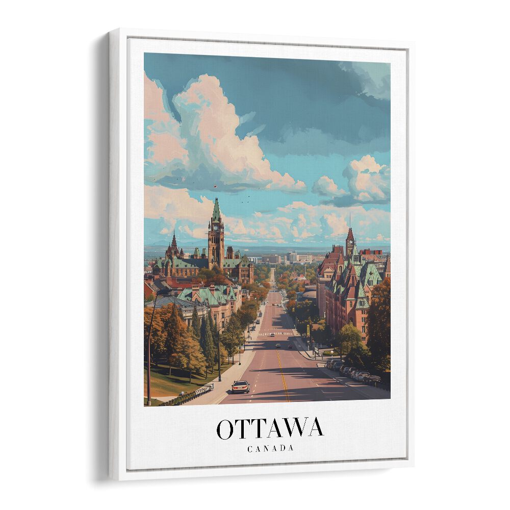 ottawa capital city-canada I travel posters in White Floater Frame