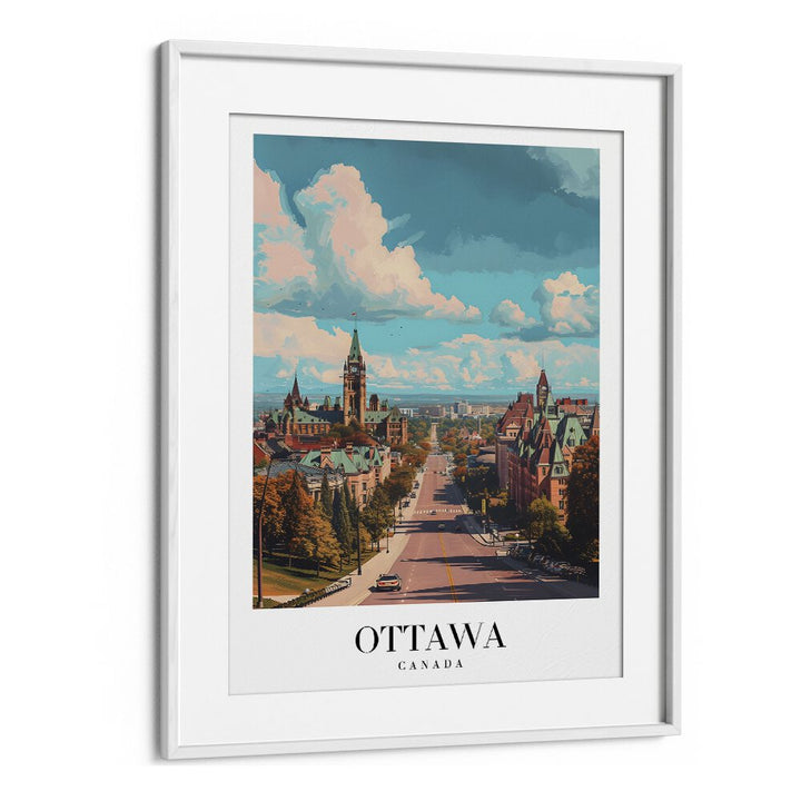 ottawa capital city-canada I travel posters in White Frame With Mount