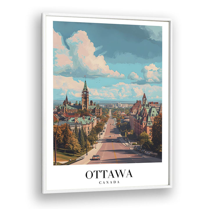 ottawa capital city-canada I travel posters in White Plain Frame