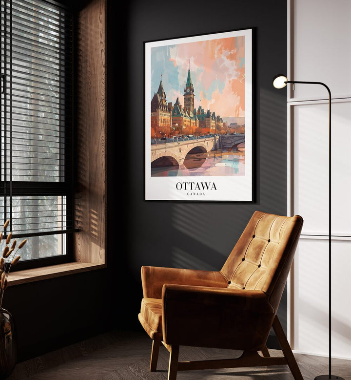 ottawa capital city-canada II travel posters Artwork III placed on a Wall 