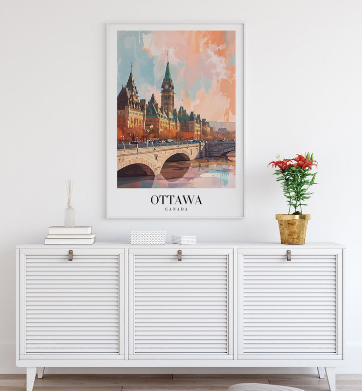 ottawa capital city-canada II travel posters Artwork IV placed on a Wall 