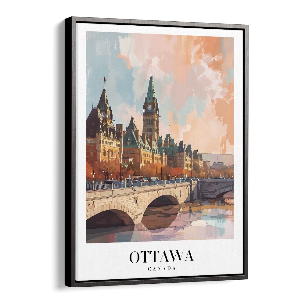 ottawa capital city-canada II travel posters in Black Floater Frame