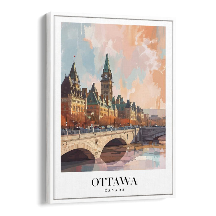 ottawa capital city-canada II travel posters in White Floater Frame