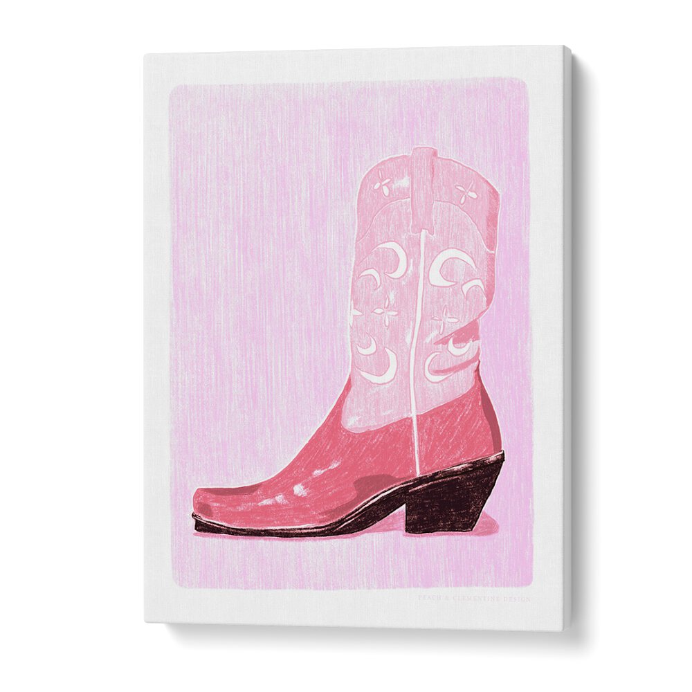 pac cow girl boot portraits-figurative illustrations in Gallery Wrap