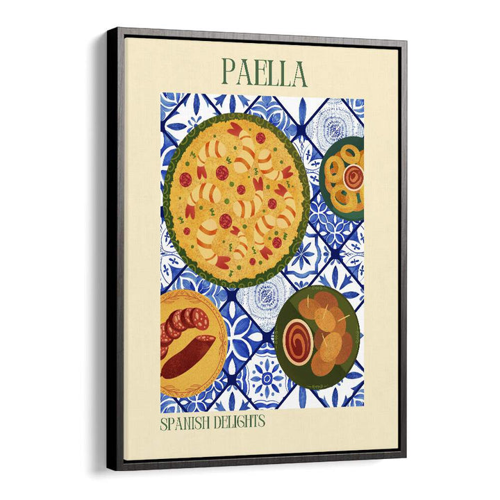 paella ii kitchen posters kitchen art prints in Black Floater Frame