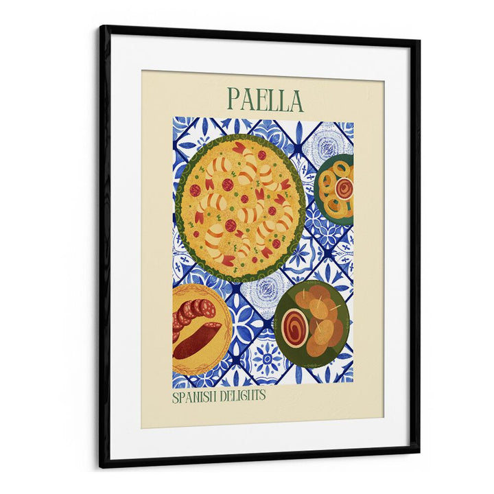 paella ii kitchen posters kitchen art prints in Black Frame With Mount