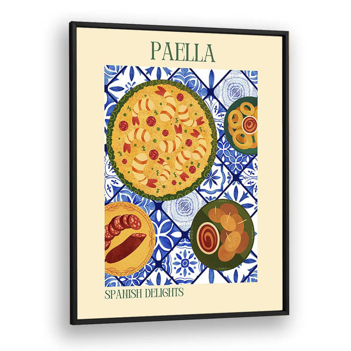 paella ii kitchen posters kitchen art prints in Black Plain Frame