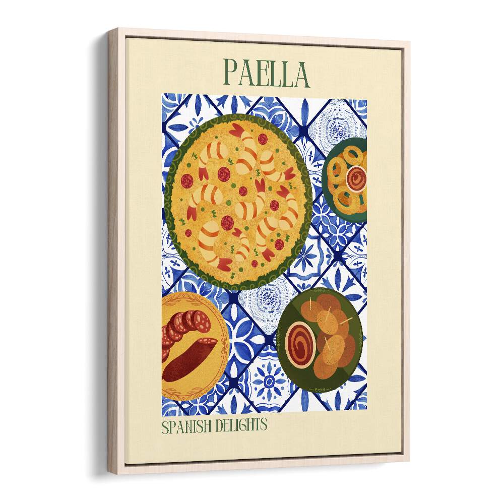 paella ii kitchen posters kitchen art prints in Oak Wood Floater Frame